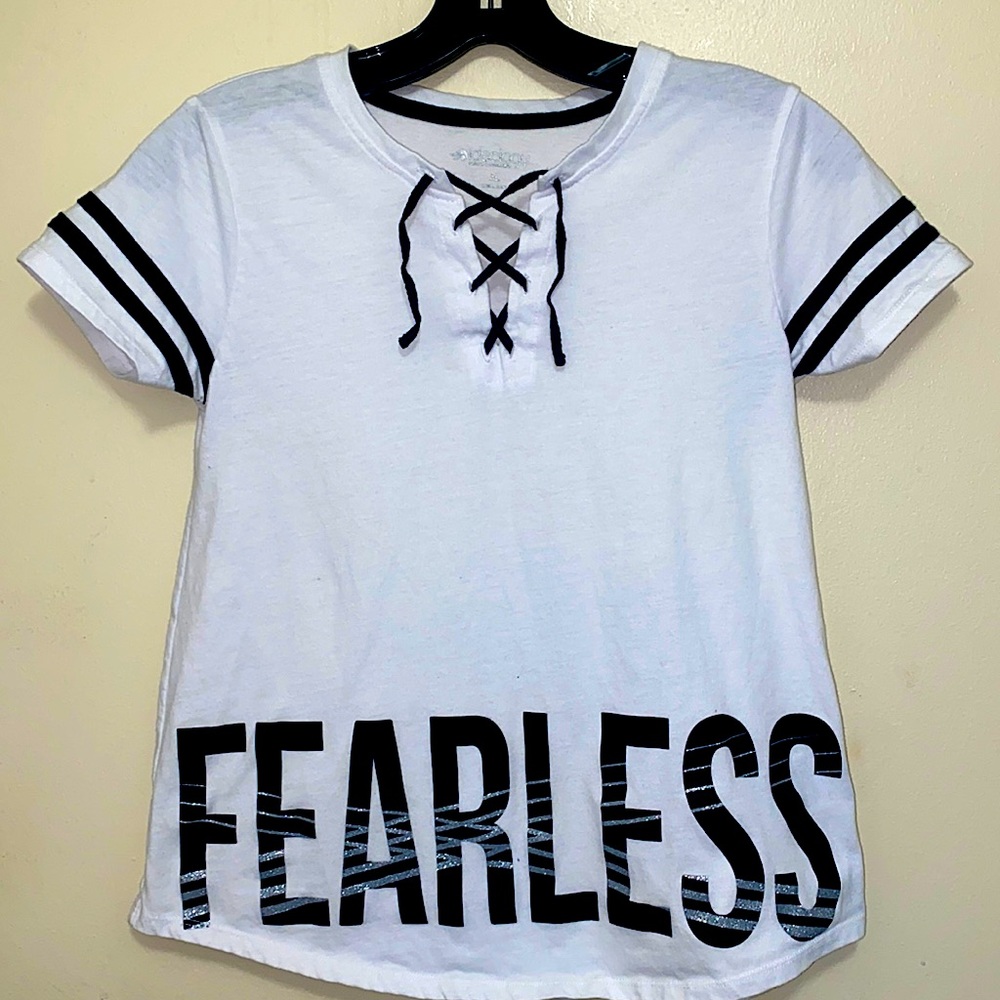 Fearless White Top Lace Up